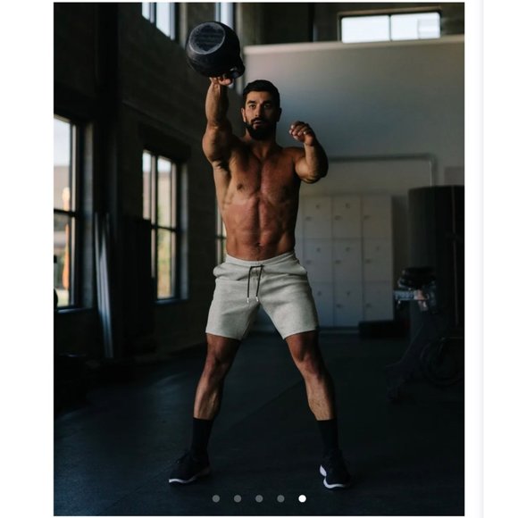 New Zyia Men's Gray Track Sport Jogger Short 7" Size Large - Picture 1 of 10